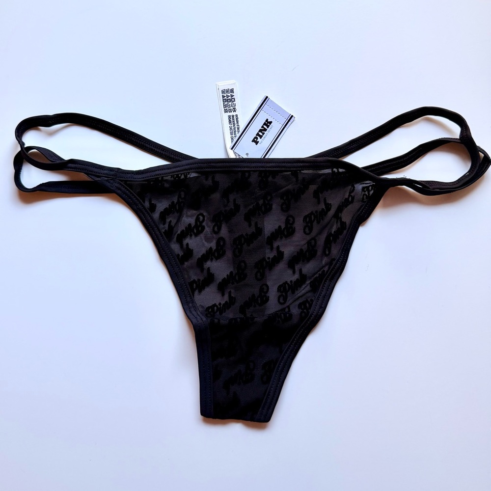 🖤🖤🖤 NWT/ PINK Victoria's Secret Black Thong Panties